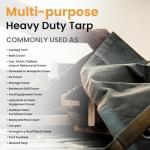 WHITEDUCK Heavy Duty Waterproof Canvas Tarp 6x8