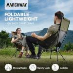 MARCHWAY Lightweight Folding High Back Camping Chair