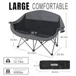 Wildroots Heavy Duty Double Camping Chair for Two
