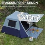 Spacious Blackout 6-Person Instant Camping Tent
