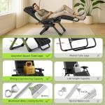 Suteck Zero Gravity Folding Recliner with Cup Holder