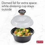 GoodCook BPA Free Meal Prep Bowls with Dressing Cups
