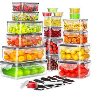 40 Stackable Food Storage Containers with Lids