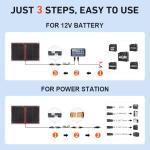 DOKIO 110W Portable Solar Panel Kit for Camping