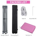10'x10' Pop-Up Canopy Tent for Events - Pink