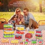 40 Stackable Food Storage Containers with Lids