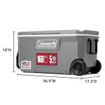 100L Coleman Rolling Ice Chest - Rock Color