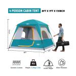 4-Person Waterproof Camping Tent with Rainfly
