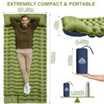 Yuzonc Ultralight Inflatable Camping Sleeping Pad with Pillow
