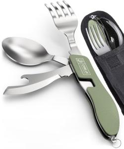 Orblue Portable 4-in-1 Camping Utensils Set