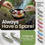 Orblue Portable 4-in-1 Camping Utensils Set