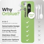 Orblue Portable 4-in-1 Camping Utensils Set