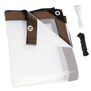 8x10ft Heavy Duty Clear Tarps - 2 Pack