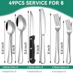 49-Piece Stainless Steel Cutlery Set for 8