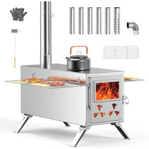 Portable Stainless Steel Wood Burning Camping Stove