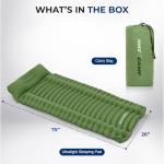 SereneLife Compact Sleeping Pad with Pillow for Camping