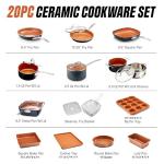 20-Piece Nonstick Pots and Pans Cookware Set