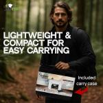 Portable Butane Camping Stove with Windshield - 9,500 BTU