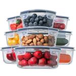 HOMBERKING 18-Piece Airtight Glass Food Storage Set