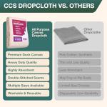 Versatile Canvas Drop Cloth - 9x12 Feet