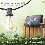 addlon 48FT Solar String Lights with LED Bulbs
