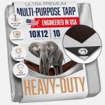 Heavy Duty Waterproof Tarp - 10x12 Feet