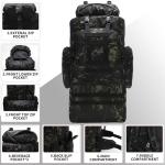 King’sGuard 100L Military Camping Backpack - Black