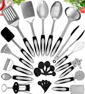 25-Piece Stainless Steel Cooking Utensil Set
