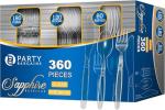 Clear Disposable Cutlery Set, 360 Pieces