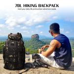 70L Men's Military Hiking Backpack for Camping
