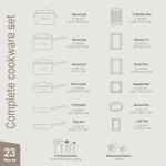 23-Piece Gold Camping Cookware Set with Lids