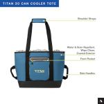Titan Cooler Bag Holds 30 Cans, Navy Blue