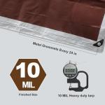 10' x 12' Heavy Duty Waterproof Camping Tarp