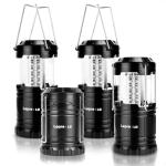 Battery-Powered LED Lanterns for Camping, 4-Pack