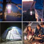 4-Pack LED Pink Camping Lanterns for Outdoor Use