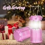 4-Pack LED Pink Camping Lanterns for Outdoor Use