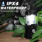 4-Pack Solar Camping Lanterns with USB Rechargeable Features