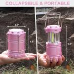 4-Pack LED Pink Camping Lanterns for Outdoor Use