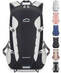 Lightweight 35L Travel and Hiking Backpack, Black-White