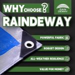 RAINDEWAY Waterproof Multi-Purpose Tarp 2.4 x 3m