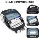 Lightweight 35L Travel and Hiking Backpack, Black-White