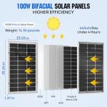 ECO-WORTHY 200W Bifacial Solar Panel Set