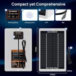 ECO-WORTHY 12V Portable Waterproof Solar Charger