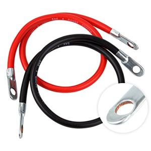 CARTMAN 4AWG Battery Inverter Cables Set, 24-Inch
