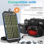 12W Waterproof Solar Battery Charger for Camping