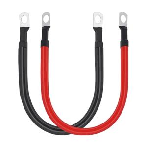 2 AWG Pure Copper Battery Inverter Cable Set