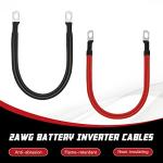 2 AWG Pure Copper Battery Inverter Cable Set
