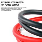 CARTMAN 4AWG Battery Inverter Cables Set, 24-Inch