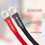 InstallGear 5 AWG 10ft Battery Inverter Cables
