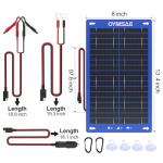 12W Portable Solar Battery Charger for Cars and Boats